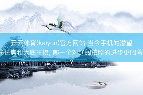 开云体育(kaiyun)官方网站 当今手机的潜望式长焦和大底主摄， 哪一个对辽阔拍照的进步更昭着?