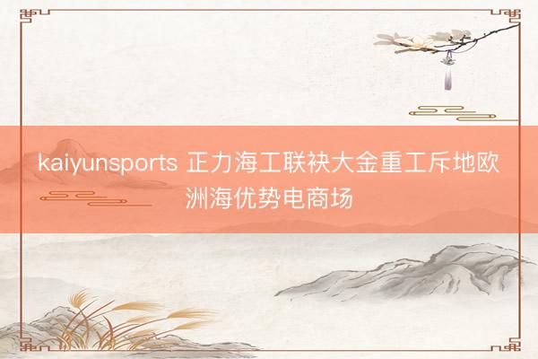 kaiyunsports 正力海工联袂大金重工斥地欧洲海优势电商场